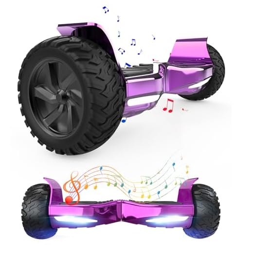 VOUUK Hoverboard Tout-Terrain HM 8,5 Pouces, contrôlé par Application avec Bluetooth et lumières LED, Moteur Puissant, Convient aux Adultes et aux Enfants.