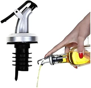 Koksi Liquor Pourer Dispenser Oil Drizzler Sprayer with Dust Cap Pourers Plastic Nozzle Spirit Wine Tapered Spout for Bar, Kitchen Use Open & Close