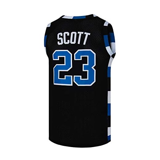 Mens Basketball Jerseys #23 Nathan Scott Movie Sports Jersey Shirts (Black，Small)
