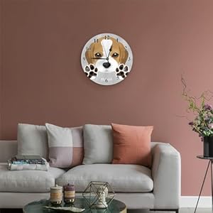 Dogpawwallclockbeaglepuppynadcutedogpawfarmhouseuniquelargeclockwallbatteryoperatedsilentnontickingdecoration Urban Country Home Decor Dog paw wall clock beagle puppy nad cute dog paw farmhouse unique large clock wall battery operated silent non ticking decoration urban country home decor