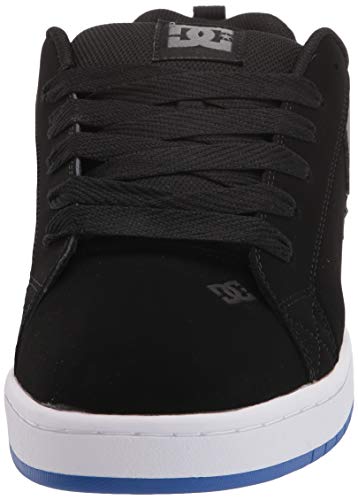 Dc Mens Court Graffik Skate Shoe, Black/Grey/Blue, 9.5 Us #TOP1