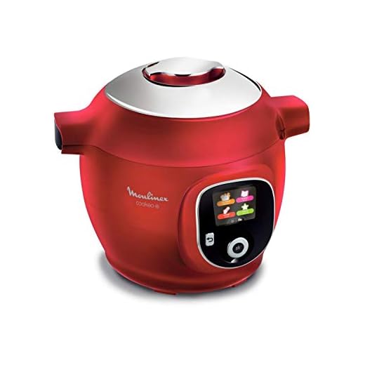 Moulinex Multicuiseur Intelligent Cookeo+ 6L 6 Modes de Cuisson 150 Recettes Préprogrammées Jusqu'à 6 Personnes Rouge CE851500