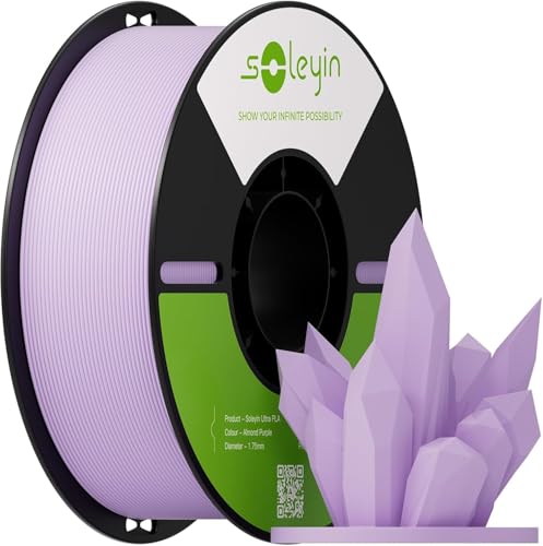 SOLEYIN PLA 3D Printer Filament 1.75mm Almond Purple 1KG