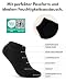 10 Paar Sneaker Socken Herren Damen Baumwolle Komfortbund ohne Naht 70102T WP (Schwarz 47-50)