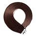Produktbild hair2heart Premium 40 x 2.5 g REMY Tape In Echthaar Extensions, 60cm - glatt - #5 schokobraun, 40 Stück