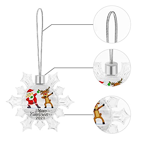Igoga Sports F36-SDGJ_9X10.5CM-30 Funny Santa Claus And Elk 2021 Christmas Tree Ornament thumb #3