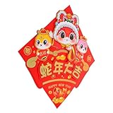 CORHAD 年春節用立体福字ドアステッカー 蛇年キャラクターシール 多面対応耐色あせ素材 新年装飾パーティー飾り付け用