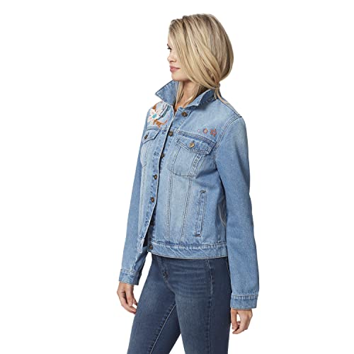 Jessica Simpson Womens Reagan Faded Destroyed Denim Jacket2