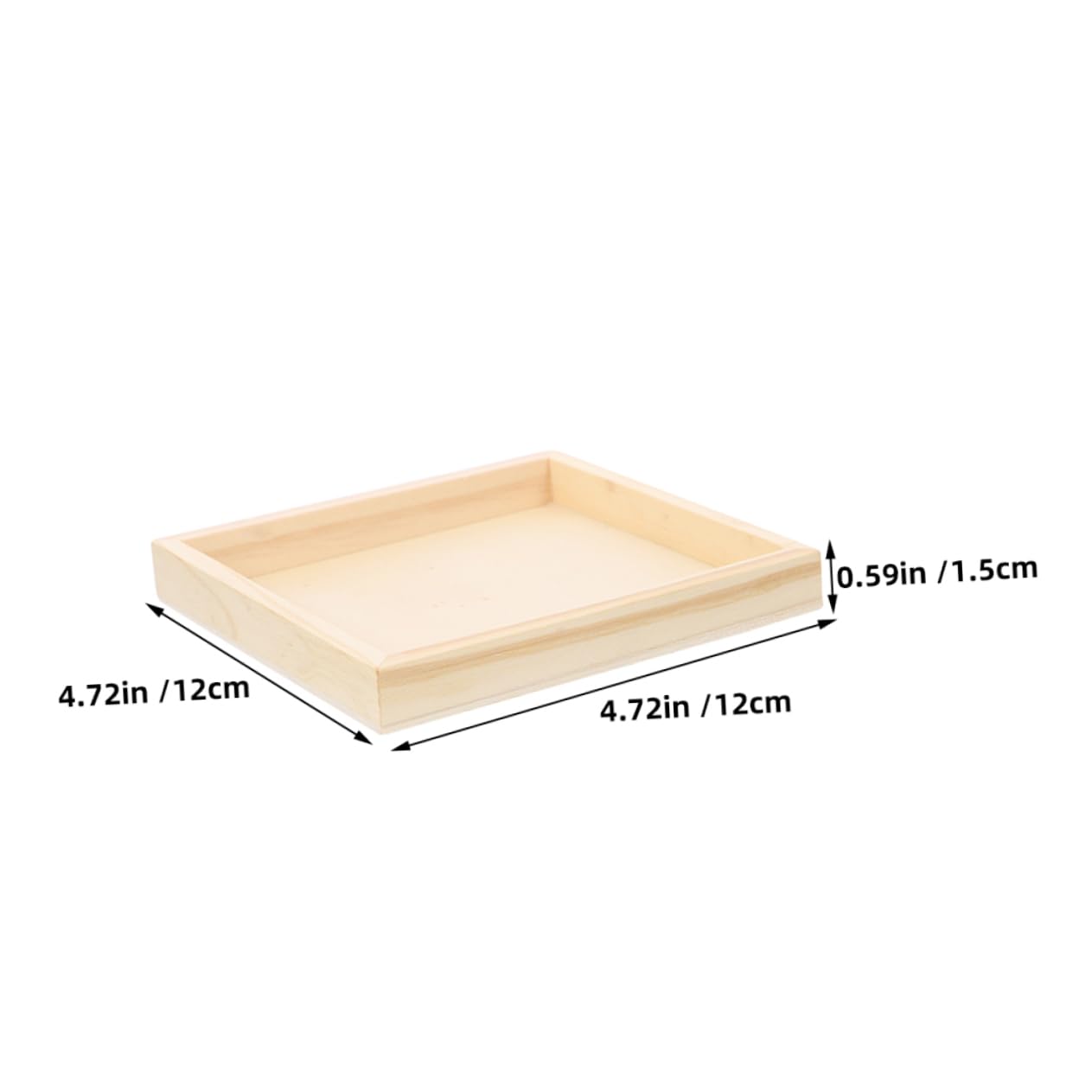 jojofuny 6-Sided Painting Tray Wooden Puzzle Toy Tray 4pcs Set Storage Serving Home Organization