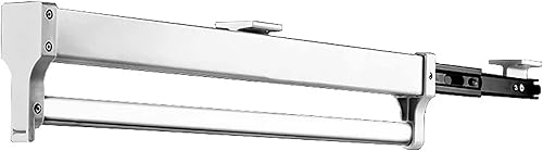 Barra extraíble para colgar ropa, barra ajustable para armario, barra de percha para pantalones, ropa de acero inoxidable (21.535 in)