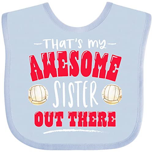 inktastic That's My Awesome Sister Out There with Volleyball Baby Bib