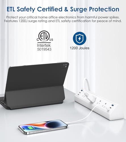 Image of Jgstkcity Desk Clamp Power Strip USB C,Table Surge Protector (Pack of 15)