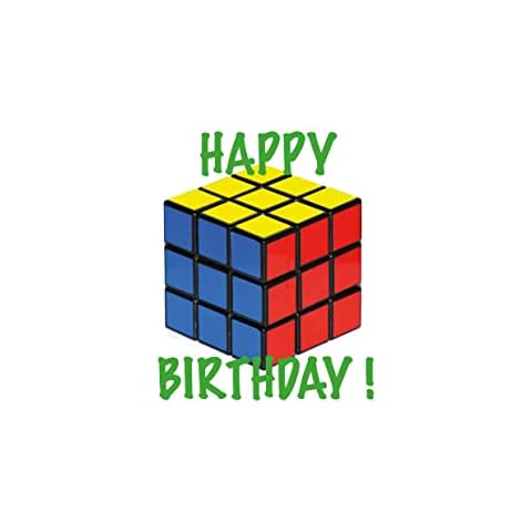 Happy Birthday Rubiks Cube Card with Envelope Cover