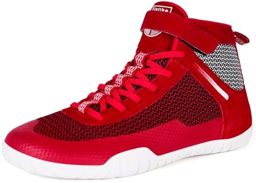 Image of Sisttke Mens Wrestling Shoes Boxing Shoe Wide | Wide Width Zero Drop Sole,Weightlifting,Powerlifting,Bodybuilding,Fitness,Lightweight,Non-Slip,for Competition & Training