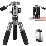 Glorich Portable Tabletop 20” Mini Tripod with 360 Degree Ball Head, Aluminum Alloy Small Travel Desktop Tripod Max Load 13 lbs Compatible with DSLR Camera Sony Canon Nikon Video Camcorder Phones