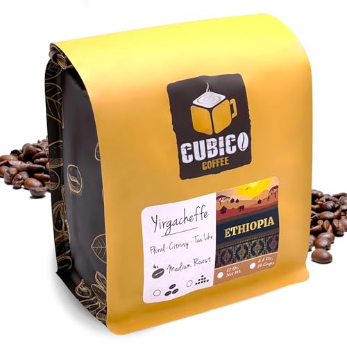 Cubico Ethiopian Yirgacheffe Whole Bean Coffee 12oz