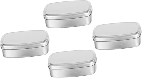 FRCOLOR 4 piezas de jabonera cuadrada redonda para jabón, estuche de viaje, mini jabones, contenedores de cosméticos de viaje, contenedor de