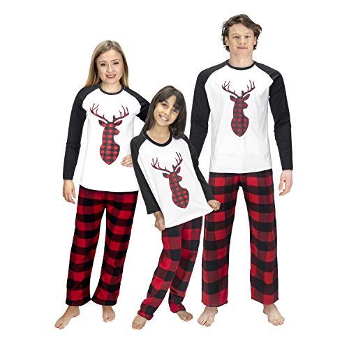 Christmas Family Matching Pajama Sets (Deer Print, Small/Men)