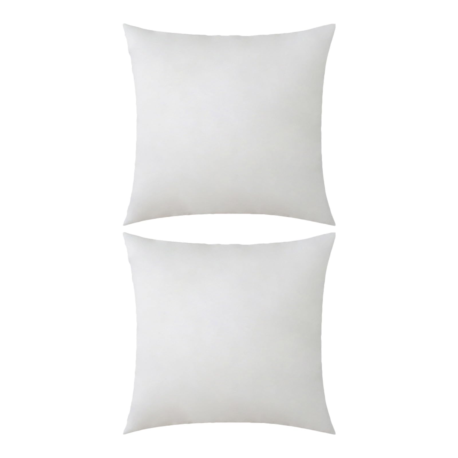 Inserto per Cuscini Tessuto Non Tessuto, Design Semplice 2 Pezzi Riempimento in Cotone Pp Morbido e Pratico Colore Bianco per Casa e Ufficio