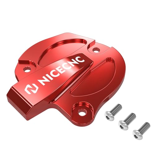 Image of NICECNC Red Throttle Cover Cap Guard Protector Aluminium Compatible with Yamaha Raptor 700 YFM700 2013 2015-2026, Raptor 700R YFM700R 2009 2011-2026, See Fitments