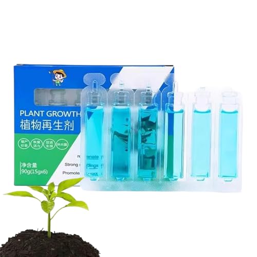 Fertilizante para Plantas de Interior, Fertilizante para Flores 15 g x 6 Unidades, Revitalizante de Crecimiento, Suplemento para Raíces y Solución Nutritiva para Flores y Frutos