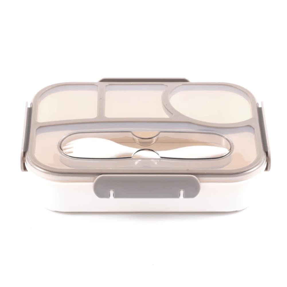 CTRLZS Dishwasher Safe Drop-Proof Bento Box Adult, Lunch Box Kids, 4-Compartment Lunch Containers, Lunch Box with Utensils