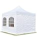 Produktbild TOOLPORT Faltpavillon Faltzelt Premium 3x3m - mit Fenstern ALU Pavillon Partyzelt Dach 100% WASSERDICHT weiß