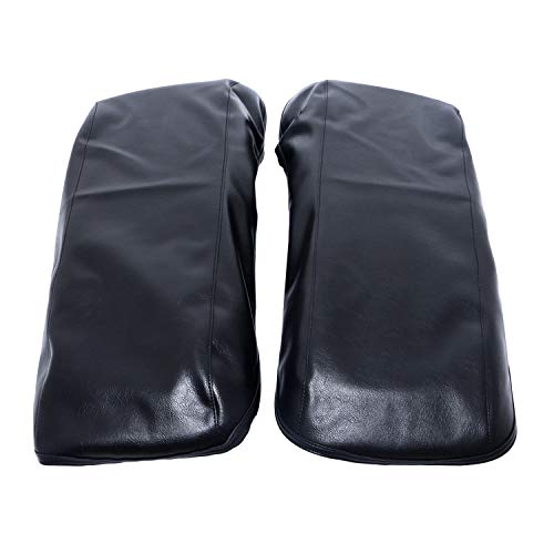 Par de cubiertas para tapa de alforja de motocicleta para Harley Touring Road King Electra Road Street Glide 1993-2013, Negro miniatura 1