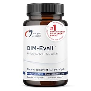 Designs for Health DIM-Evail – 100mg Diindolylmethane Supplement – Enhanced Absorption Technology DIM Supplement – May Support Healthy Estrogen Metabolism – Gluten Free + Non-GMO (60 Softgels)