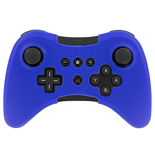 Soft Silicone Case Cover Skin Full Body Protector For Wii U Pro Controller Rubber Case (Dark Blue) #TOP17