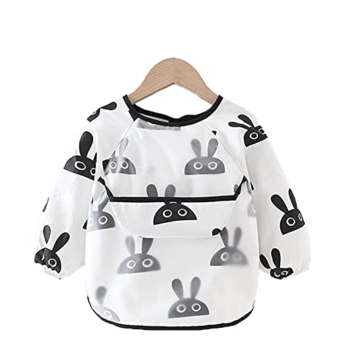 長袖エプロン お食事エプロン 長袖 ベビーエプロン 食事用スモック防水エプロン 食事用 防水エプロン 子供用 ポケット付き 保育園用 幼稚園用 3枚セット男の子 お食事スタイ ビブ 袖付き 食べこぼしポケット 防水 ベビー 子供