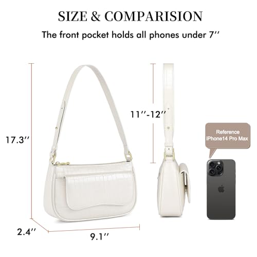 Image of RONSIN Small Shoulder Bags for Women Mini Shoulder Purse Trendy Hobo Bag RFID Underarm Handbag with Zipper Closure