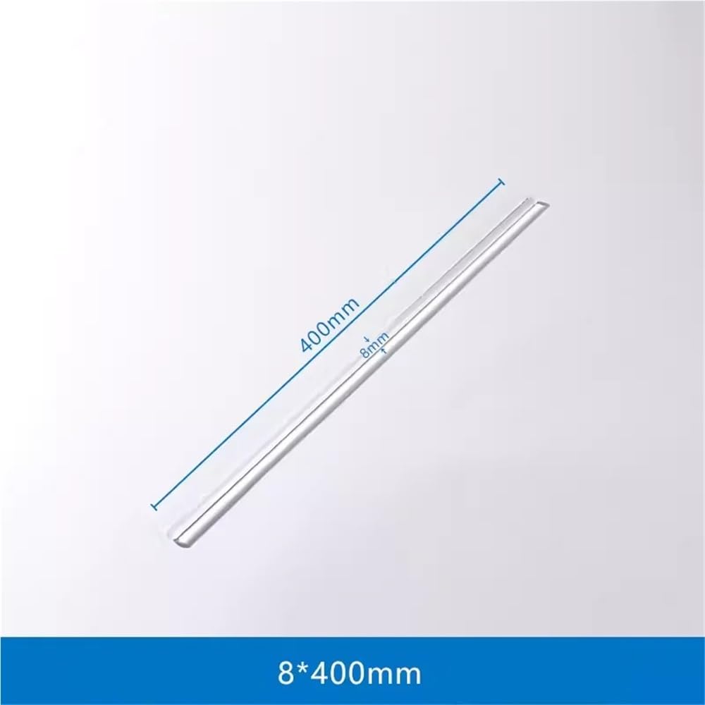 Barras de mezcla de vidrio, Paquete de varillas agitadoras de vidrio de borosilicato alto de 100 tamaños múltiples transparentes(8x400mm)