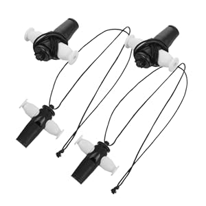 Abaodam 4er Set Samba Pfeifen Schwarz Weiß