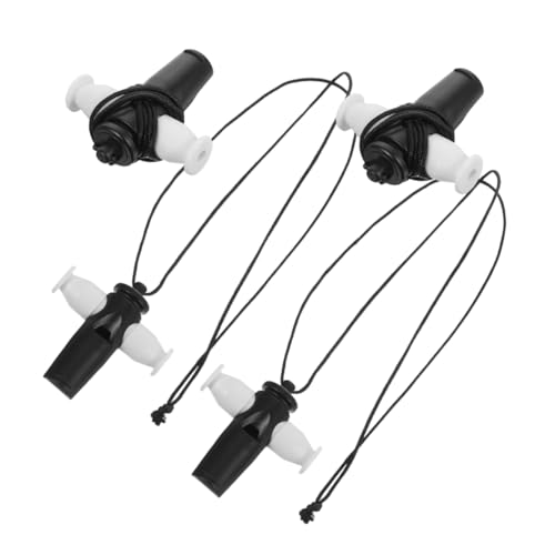 Abaodam 4er Set Samba Pfeifen Schwarz Weiß