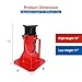 Garvee Heavy Duty Pin Type Professional Car Jack Stand with Lock, Automotive Jack Stands, Low Profile Jack Stand for Supporting Trucks Trailers Car, 12 Ton (26,400 lb) Capacity, Red, 1 Pair