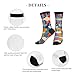 DRTGEDS Lovely Cartoon Cats Fashion Leisure Sports Socks Are Unisex To Keep Feet Dry Suitable Various Outdoor Sports