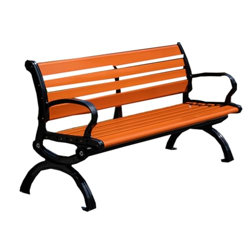 Chaise de parc en aluminium fini la rouille sur votre banc long de jardin