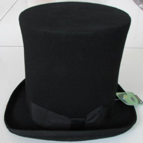 Aoleaky 25Cm (9.8 Inch) Steampunk/Mad Top Hat Vintage Wool Fedoras Hat Derby Hat Magician Hat Black 56-58CM M steampunk buy now online Aoleaky 25Cm (9.8 Inch) Steampunk/Mad Top Hat Vintage Wool Fedoras Hat Derby Hat Magician Hat Black 56-58CM M steampunk buy now online