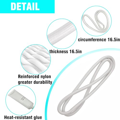 Image of W10906683 Upgraded Dryer Door Seal Part Replaces W10823580, AP6034191 Dryer Door Seal, Compatible with Some Maytag, Whirlpool and Kenmore Dryer Parts Model 110 Series