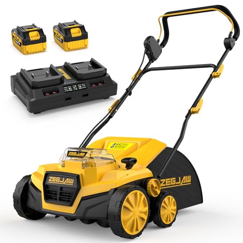 ZEGJAW 40V 15' Artificial Turf Sweeper Cordless,Turf Vacuum,Keep Yard Tidy
