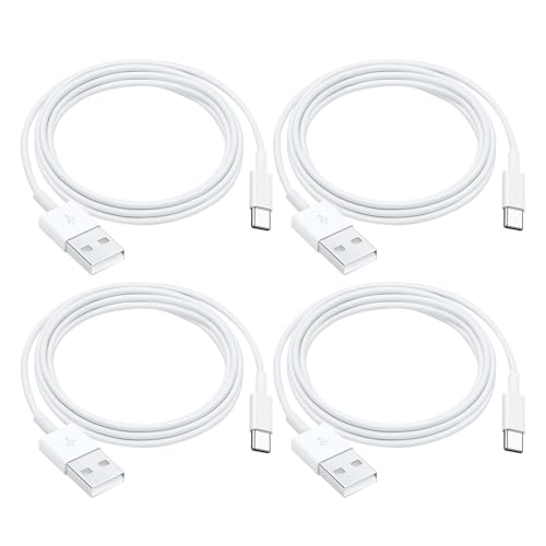 Image of 4 Pack Carplay USB A to USB C Cable for iPhone 16E 15 16, 16 Pro Max, 16 Plus Car Charger, iPad Pro 12.9 /11, iPad 10 Generation, iPad Air 5 Generation /4 Gen, Mini 6 Generation Car Fast Charging Cord