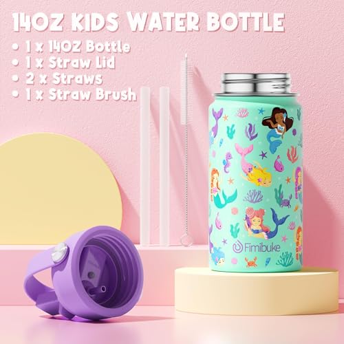 Fimibuke Bento Box for Kids Adult - Leakproof 3-4 Compartments Lunch Bento Box Set with Insulated Food Jar, Water Bottle, Lunch Bag, Sauce Cup & Cutlery for Toddler Teen Shcool Girl Boy Age 3+