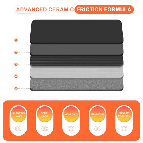 Image of D1399 Front Ceramic Brake Pads Kit Fit For Dodge Ram 2500 2009-2010, For Dodge Ram 3500 2009-2010 ; For Ram 1500 2012, For Ram 2500 2011-2018, For Ram 3500 2011-2018