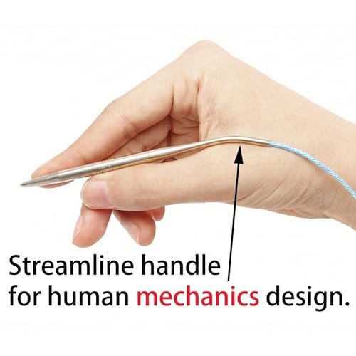 Image of cuteDIY Size 6 Circular Knitting Needles 16 Inch, US 6 / 4mm, Metal | Smooth Join and Flexible Cable Help Yarn Glide with Less Snagging for Hats, Sleeves and Small Projects