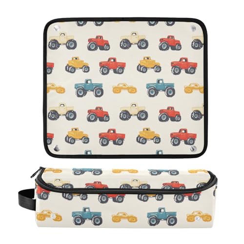 Bolso organizador de viaje resistente al calor para herramientas de cabello Monster Design Marble miniatura 3