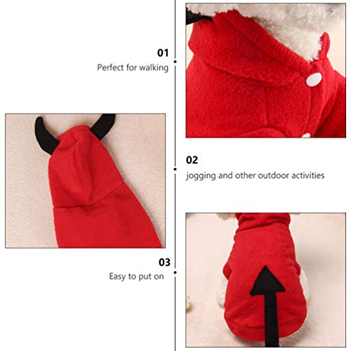 Sudadera disfraz de diablo para perro talla S miniatura 6