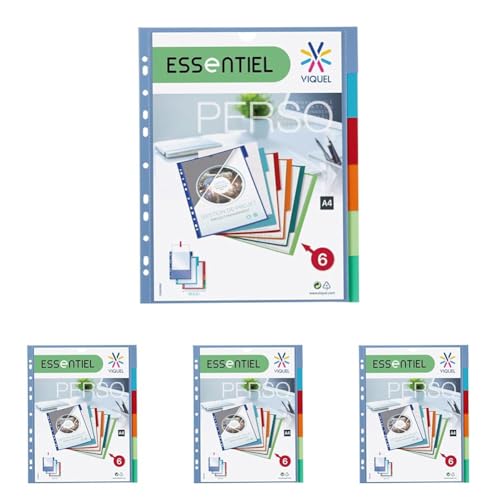 Intercalaires A4 maxi Viquel en plastique personnalisables pour grand classeur