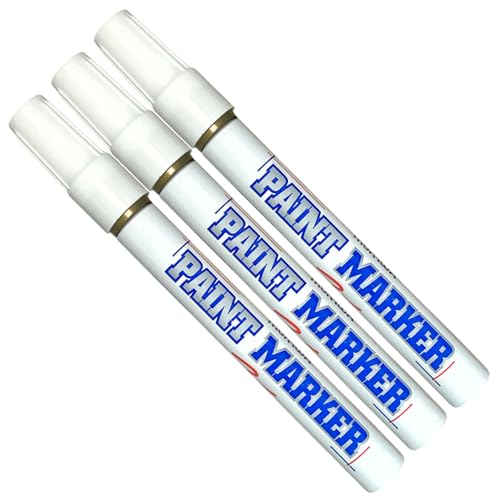 Paint Markers Oil-based Pen Permanent Waterproof Car Tire Tread Rubber Metal - 3 pcs (Gold)