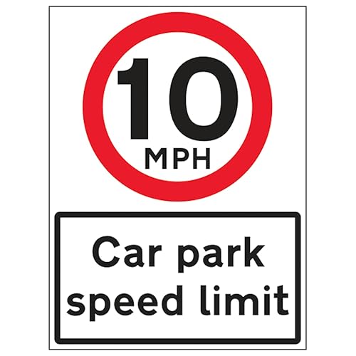 Panneau de sécurité routière 10 MPH réfléchissant alu 450x600 signalisation parking